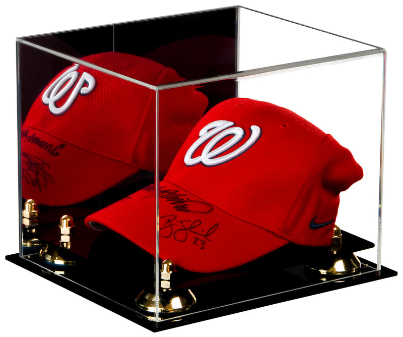 Baseball Cap<br>Display Case with<br>Mirror and Risers (A006)<br><sub>For MLB, NCAA, and more</sub>, Display Case, Better Display Cases, Better Display Cases - Better Display Cases