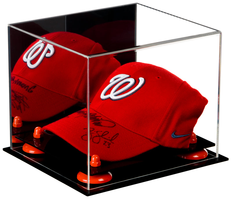 Baseball Cap<br>Display Case with<br>Mirror and Risers (A006)<br><sub>For MLB, NCAA, and more</sub>, Display Case, Better Display Cases, Better Display Cases - Better Display Cases