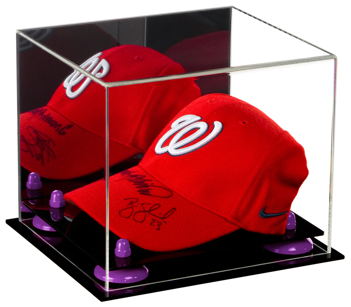 Acrylic Baseball Cap Display Case Mirror V21 A006