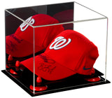 Baseball Cap<br>Display Case with<br>Mirror and Risers (A006)<br><sub>For MLB, NCAA, and more</sub>, Display Case, Better Display Cases, Better Display Cases - Better Display Cases