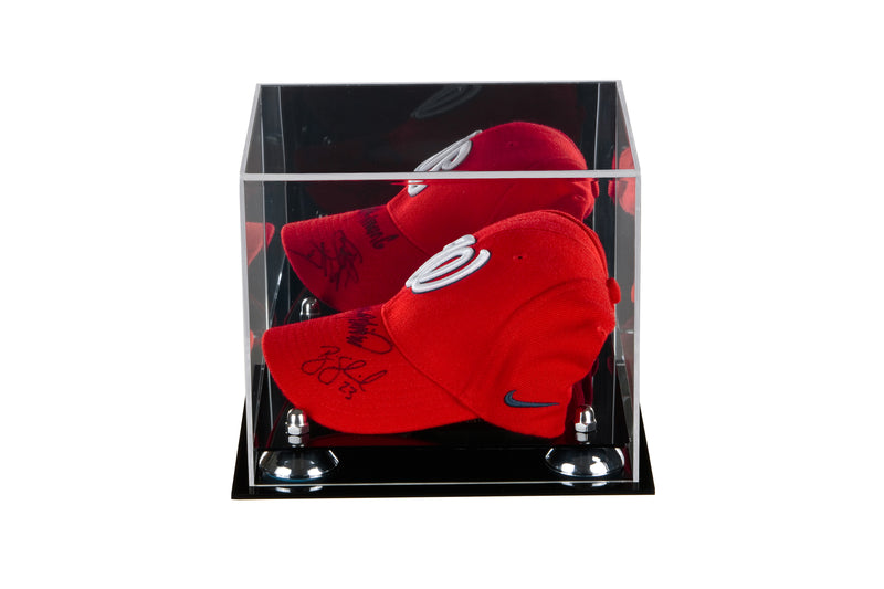 Baseball Cap<br>Display Case with<br>Mirror and Risers (A006)<br><sub>For MLB, NCAA, and more</sub>, Display Case, Better Display Cases, Better Display Cases - Better Display Cases