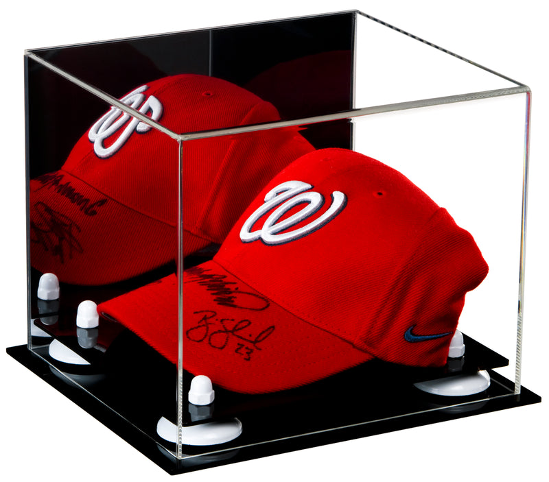 Baseball Cap<br>Display Case with<br>Mirror and Risers (A006)<br><sub>For MLB, NCAA, and more</sub>, Display Case, Better Display Cases, Better Display Cases - Better Display Cases