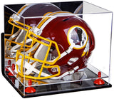 Mirror Back Red Risers Wall Mount Football Helmet Display Case
