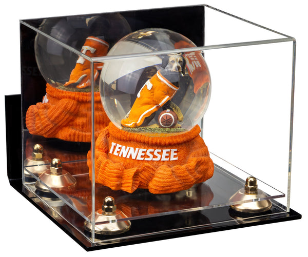 Versatile Acrylic Display Case - Small Rectangle Box with Mirror, Wall Mount, Risers and Clear Base 8.75x7.75x7