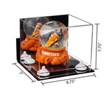 8.75x7.75x7 Small Display Case with Mirror, Risers and Wall Mount