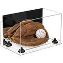 Acrylic Baseball Catchers Glove Display Case - Mirror Wall Mounts (A011/V16)