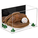 Acrylic Baseball Catchers Glove Display Case - Mirror Wall Mounts (A011/V16)