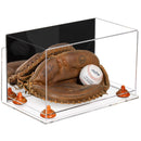 Acrylic Baseball Catchers Glove Display Case - Mirror Wall Mounts (A011/V16)