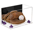 Acrylic Baseball Catchers Glove Display Case - Mirror Wall Mounts (A011/V16)