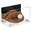 Acrylic Baseball Catchers Glove Display Case - Mirror Wall Mounts (A011/V16)