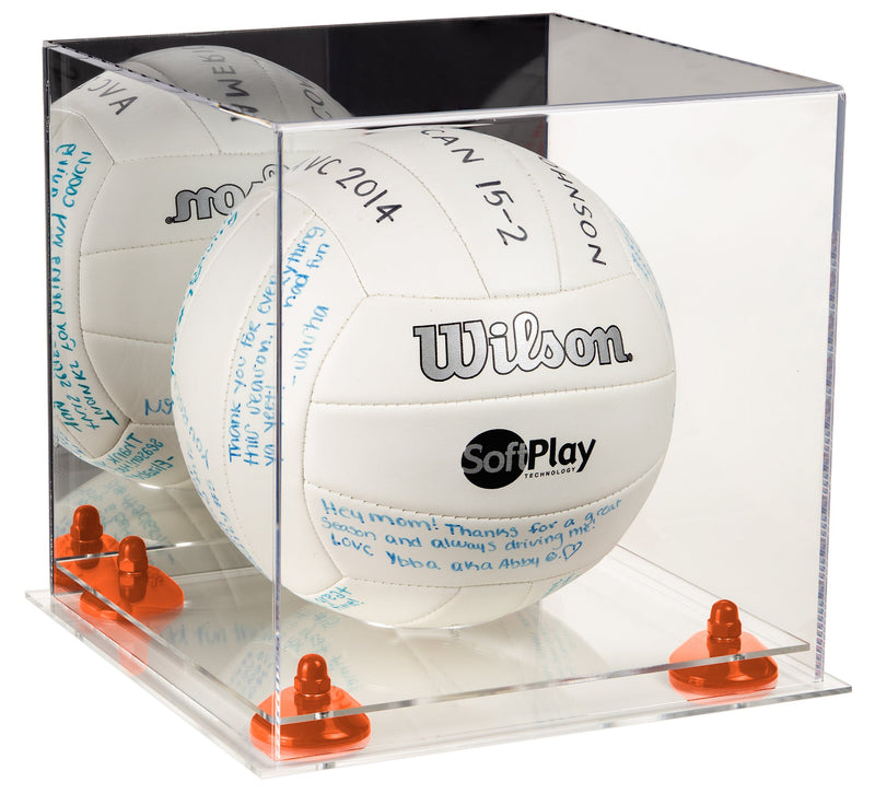 Acrylic Volleyball Display Case - Mirror No Wall Mounts (A027/B02)