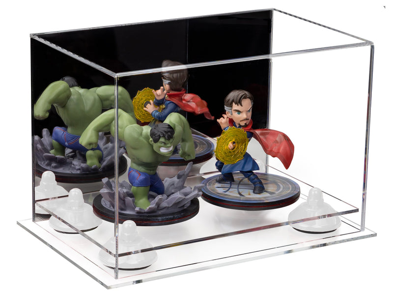 Versatile Acrylic Display Case 9.5 x 6 x 6.5 - Mirror No Wall Mounts (A005/V43)