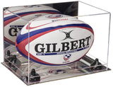 Acrylic Rugby Ball Display Case - Mirror No Wall Mount (B41/A004)