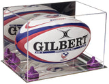 Acrylic Rugby Ball Display Case - Mirror No Wall Mount (B41/A004)