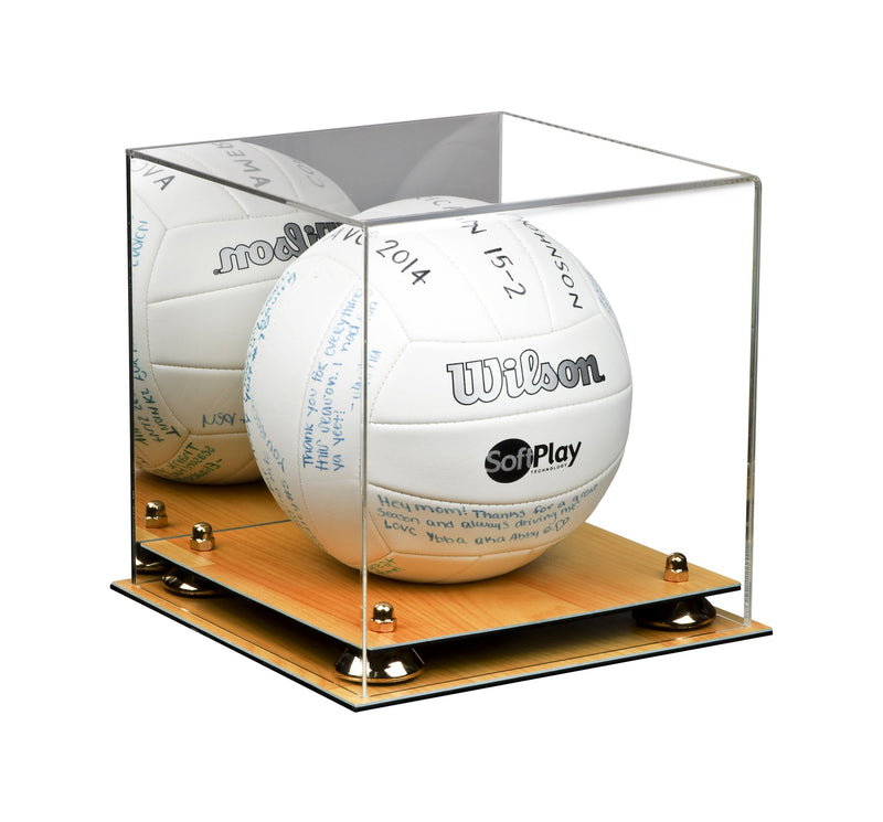 Acrylic Volleyball Display Case - Mirror No Wall Mounts (A027/B02)