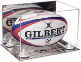 Acrylic Rugby Ball Display Case - Mirror No Wall Mount (B41/A004)