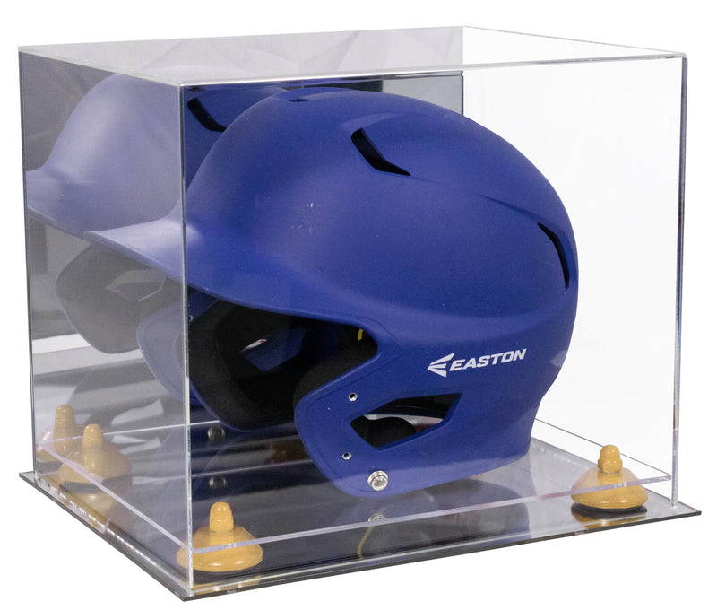 Acrylic Baseball Batting Helmet Display Case - Mirror  No Wall Mounts (V22/A012)