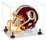 Clear Base Black Riser Football Helmet Display Case