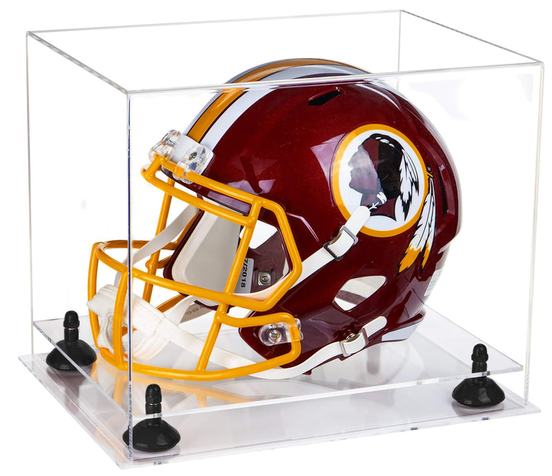 Clear Base Black Riser Football Helmet Display Case