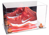 Acrylic Large Single Shoe Display Case for Basketball Shoe, Soccer, Football Cleat - 15x8x9 Mirror No Wall Mount (V11/A013)