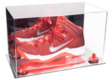 Acrylic Large Single Shoe Display Case for Basketball Shoe, Soccer, Football Cleat - 15x8x9 Mirror No Wall Mounts (V11/A013)