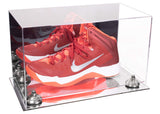 Acrylic Large Single Shoe Display Case for Basketball Shoe, Soccer, Football Cleat - 15x8x9 Mirror No Wall Mounts (V11/A013)