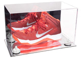 Acrylic Large Single Shoe Display Case for Basketball Shoe, Soccer, Football Cleat - 15x8x9 Mirror No Wall Mounts (V11/A013)