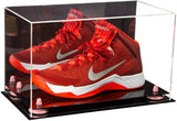 Acrylic Large Single Shoe Display Case for Basketball Shoe, Soccer, Football Cleat - 15x8x9 Mirror No Wall Mount (V11/A013)