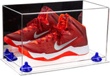Acrylic Large Single Shoe Display Case for Basketball Shoe, Soccer, Football Cleat - 15x8x9 Mirror No Wall Mount (V11/A013)