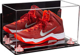 Acrylic Large Single Shoe Display Case for Basketball Shoe, Soccer, Football Cleat - 15x8x9 Mirror Wall Mounts (V11/A013)