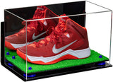 Acrylic Large Single Shoe Display Case for Basketball Shoe, Soccer, Football Cleat - 15x8x9 Mirror Wall Mounts (V11/A013)