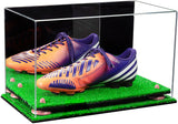 Acrylic Large Single Shoe Display Case for Basketball Shoe, Soccer, Football Cleat - 15x8x9 Mirror No Wall Mounts (V11/A013)