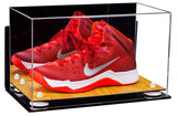 Acrylic Large Single Shoe Display Case for Basketball Shoe, Soccer, Football Cleat - 15x8x9 Mirror Wall Mounts (V11/A013)