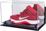 Acrylic Large Single Shoe Display Case for Basketball Shoe, Soccer, Football Cleat - 15x8x9 Mirror Wall Mounts (V11/A013)