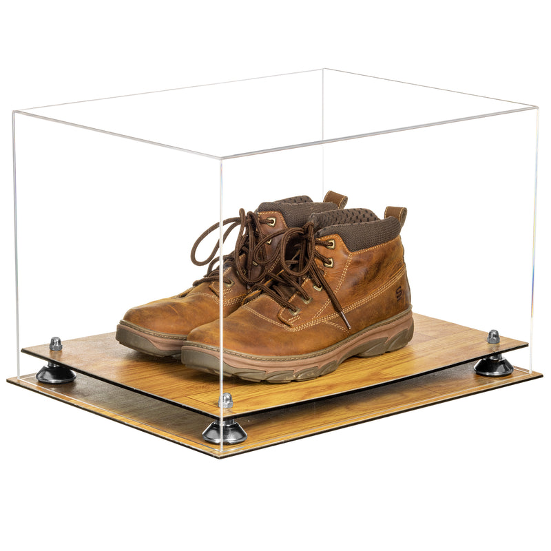 Better Display Cases Acrylic Extra Large Shoe Display Case for Basketball Shoe, Hightop, Soccer & Football Cleats With Clear -18 x 14 x 12 (A014/V60)