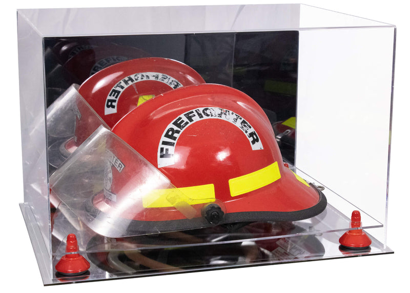 Fireman's Helmet Display Case - Mirror No Wall Mounts (A014/V60)