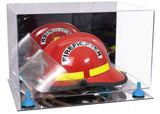 Fireman's Helmet Display Case - Mirror No Wall Mounts (A014/V60)