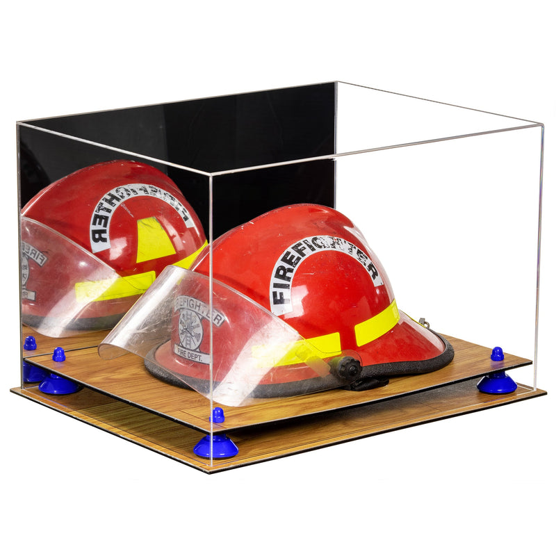 Acrylic Fireman's Helmet Display Case – Mirror Wall Mount (A014/V60)