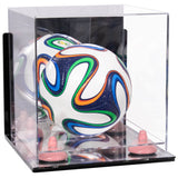 Mini/Miniature (not Full Size) Soccer Ball Display Case - Mirror Wall Mount  (B03/A015)