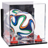 Mini/Miniature (not Full Size) Soccer Ball Display Case - Mirror Wall Mount  (B03/A015)