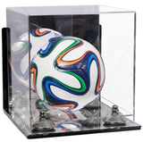 Mini/Miniature (not Full Size) Soccer Ball Display Case - Mirror Wall Mounts (B03/A015)