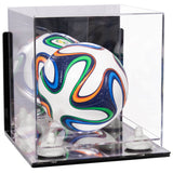 Mini/Miniature (not Full Size) Soccer Ball Display Case - Mirror Wall Mount  (B03/A015)