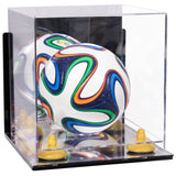 Mini/Miniature (not Full Size) Soccer Ball Display Case - Mirror Wall Mount  (B03/A015)