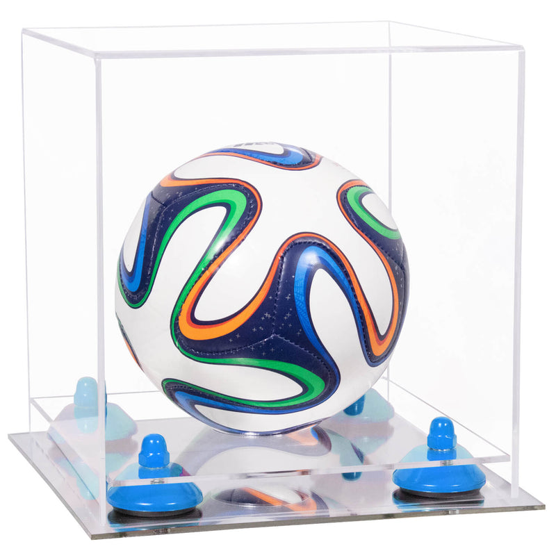 Acrylic Mini - Miniature (not Full Size) Soccer Ball Display Case - Clear (B03/A015)