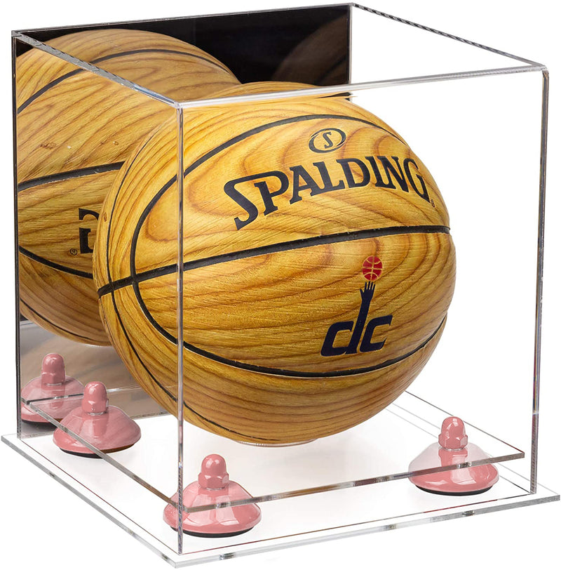 Acrylic Mini - Miniature (not Full Size) Basketball Display Case Mirror no Wall Mounts (A015/B03)