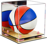 Acrylic Mini - Miniature (not Full Size) Basketball Display Case Mirror no Wall Mounts (A015/B03)