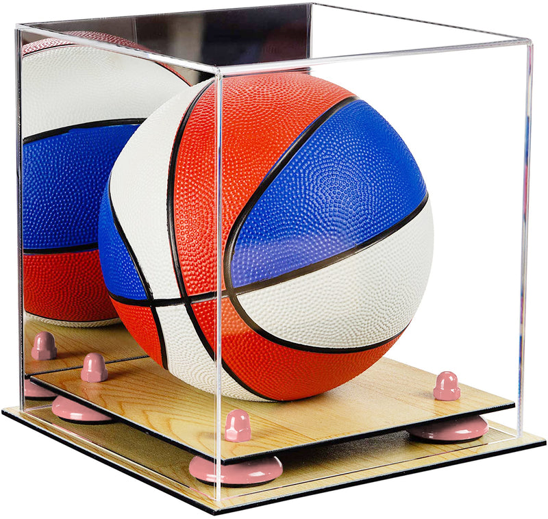 Acrylic Mini - Miniature (not Full Size) Basketball Display Case Mirror no Wall Mounts (A015/B03)