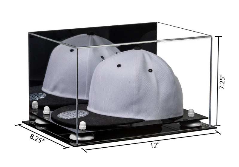 Snapback Hat or Baseball Cap Display Case - Mirror No Wall Mount (A018/V40)