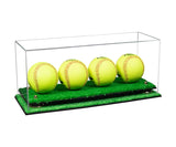 Acrylic Four Softballs Display Case 17 X 6 X 7 Clear (V46/A019)