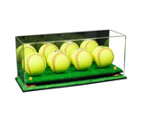 Acrylic Four Softballs Display Case 17 X 6 X 7 Mirror no Wall Mounts (V46/A019)